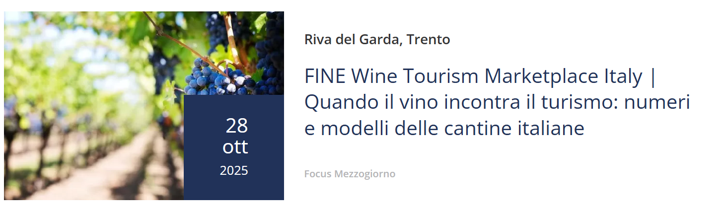 FINE Wine Tourism Marketplace Italy | Quando il vino incontra il turismo: numeri e modelli delle cantine italiane
